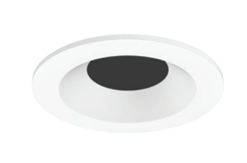 Visual Comfort Architectural EN3RFB-OW Entra 3" Round Trim – No Lens – Bevel Style – Flanged - 0.5"- 0.75" Ceiling Thickness - White Finish