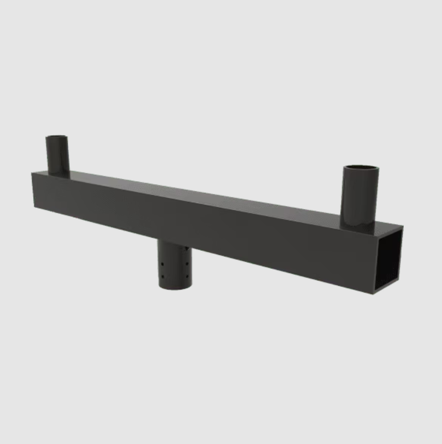 Eiko PA-2BH-BK 2-3/8" Dual Head Pole Adapter (Matte Black)