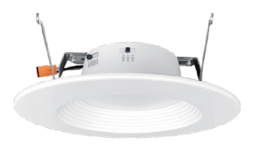 6" LED Wattage Tuning & CCT Selectable LED Retrofit Downlight - White Baffle