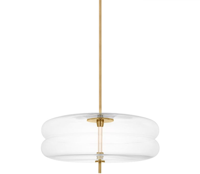 Visual Comfort Architectural SLPD31127CNB Modern Shakkei 17"LED Pendant - 120V-277V - CCT: 2700K - Finish: Natural Brass