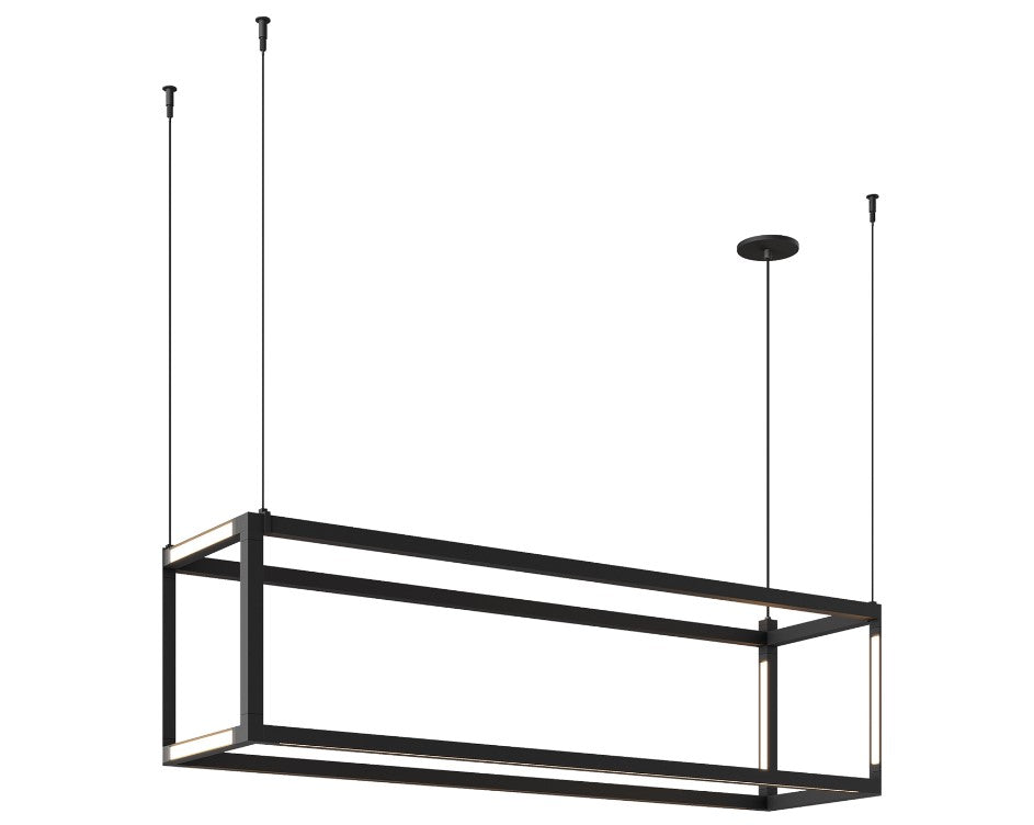 Visual Comfort Architectural 700BRXRL93048BR Modern 48" Brox Remote Linear Suspension Light - CCT: 3000K - Finish: Nightshade Black