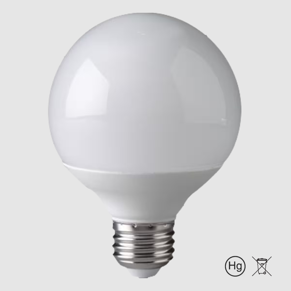 Eiko SP9G25/27K 9W 120V Globe Shaped Spiral Medium Screw Base