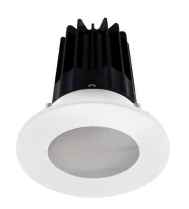 Lotus LED Lights LED-2-S15W-3018K-2RRAK-2RST-24D 2 Inch Round Recessed LED Downlight, Wattage 15W, High Output, Color Temperature 3000-1800K, Dim to Warm, 24 Degree Beam Spread, Alzak Reflector, Shower Trim
