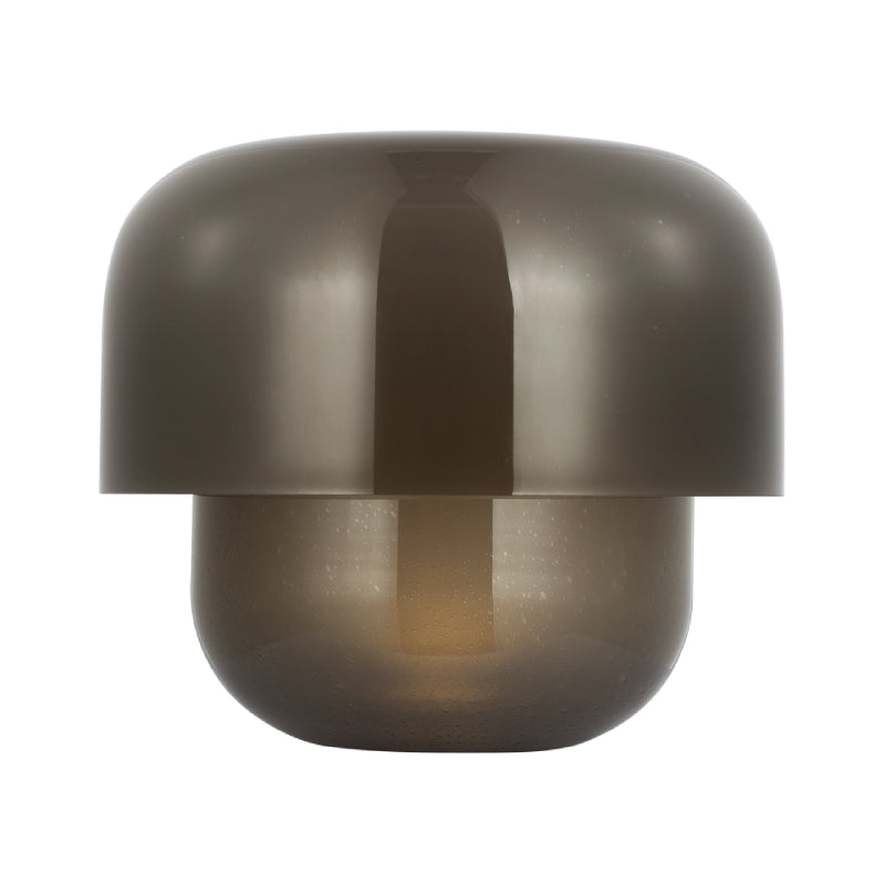Visual Comfort Architectural KWTB49027SSHAB Modern Bolete 18" LED Table Lamp - CCT: 2700K - Shade Color: Smoke - Finish: Hand Rubbed Antique Brass