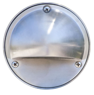 Dabmar Lighting LV605-L3-64K-SS316 Cast Aluminum Surface Mount Hooded Step Wall Light, Wattage 3W, Color Temperature 6400K, Voltage 12V, Stainless 316 Finish