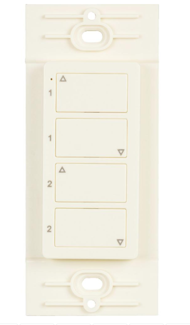 Task Lighting T-Q-2Z-WC-RF-AL Wireless 2 Zone Duo Controller, Almond Finish