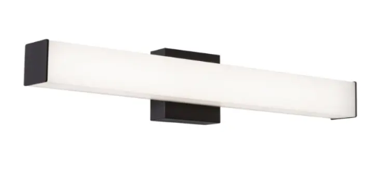 AFX Lighting TADV2404LAJUDBK Tad 24" LED Vanity Light, Wattage 18W, Multi-Color Temperature, Voltage 120-277V, Black