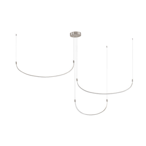 Kuzco Lighting MP89370-BN-UNV Talis 70-in Multi Pendant Ceiling Light - CCT: 3000K - Finish: Brushed Nickel