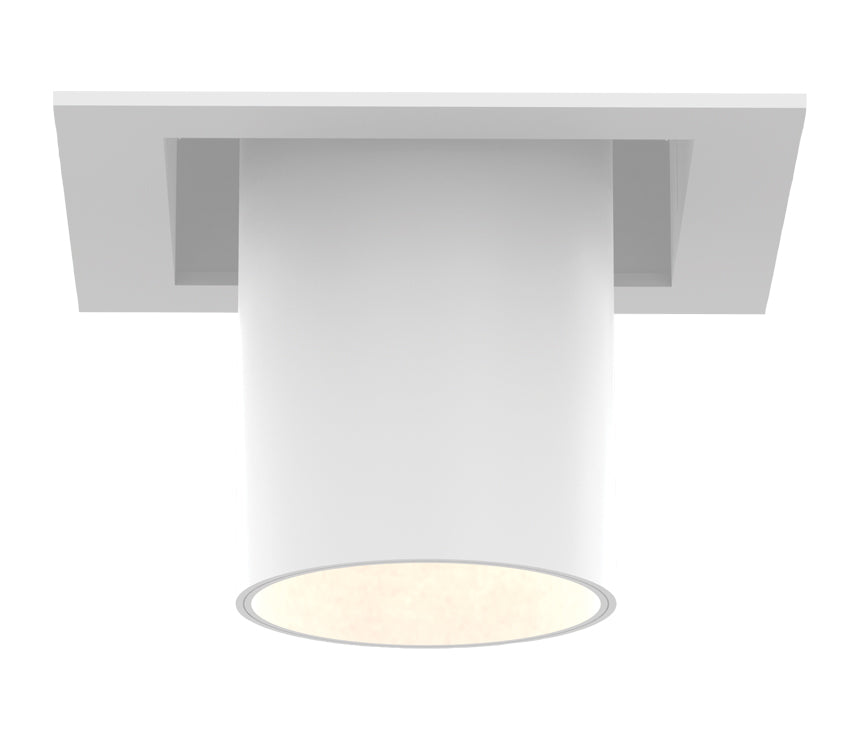 Eurofase TGO1ST02PD1527 15W Square Tango LED With Trim - Pull Down - 2700K - 120V/2777 - (W) Wide 30° - (CL) Clear - White