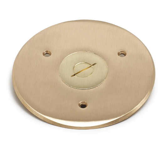 Lew Electric TCP-1-1″ Seamless Flanged 2-1 Combo Plug Cover for 32 Series Floor Box, Brass