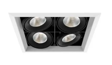 Eurofase Lighting TE134BLED-30-4-02 Multiple Recessed Downlight, Wide, Voltage 120V, Lumens 1000 lm, Color Temperature 3000K, Wattage 104W, White Finish