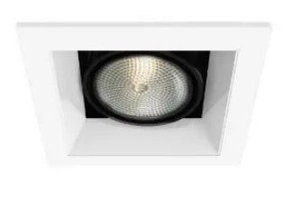 Eurofase Lighting TE161-02 50W Recessed Light w/ Trim, 1-Light, PAR20, 120V, White/Black Finish