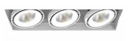 Eurofase Lighting TE223LED-30-2-02 18-in 78W Recessed Downlight, 3-Light, Flood, 120V, 5000 lm, 3000K, White Finish