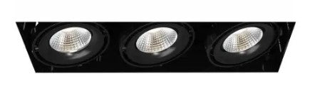 Eurofase Lighting TE223LED-30-4-01 18-in 78W Recessed Downlight, 3-Light, Wide, 120V, 5000 lm, 3000K, Black Finish