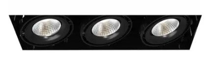 Eurofase Lighting TE223LED-35-2-01 18-in 78W Recessed Downlight, 3-Light, Flood, 120V, 5000 lm, 3500K, Black Finish