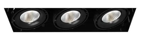 Eurofase Lighting TE223LED-40-2-01 18-in 78W Recessed Downlight, 3-Light, Flood, 120V, 5000 lm, 4000K, Black Finish