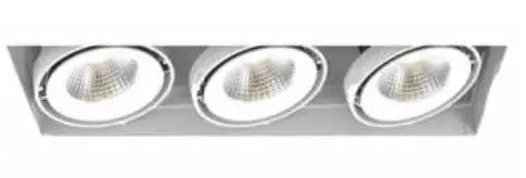 Eurofase Lighting TE223LED-40-2-02 18-in 78W Recessed Downlight, 3-Light, Flood, 120V, 5000 lm, 4000K, White Finish
