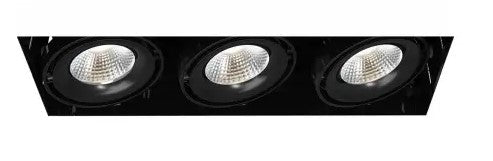 Eurofase Lighting TE223LED-40-4-01 18-in 78W Recessed Downlight, 3-Light, Wide, 120V, 5000 lm, 4000K, Black Finish