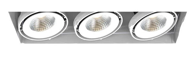 Eurofase Lighting TE223LED-40-4-02 18-in 78W Recessed Downlight, 3-Light, Wide, 120V, 5000 lm, 4000K, White Finish
