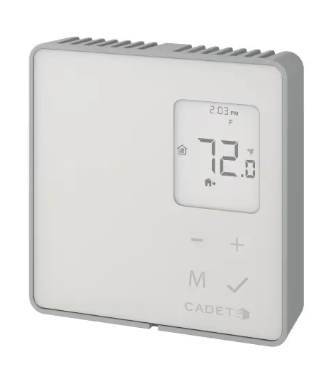 Cadet TEP402DW Programmable Wall Thermostat – Single Pole 3-Wire, 120/208/240V, 2000–4000W Electric Heater Control