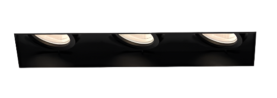 Eurofase Lighting TGO3T01RGRGG1535WCL Tango 3-Light Recessed Gimbal Trim, Wattage 15W, Color Temperature 3500K, Beam Angle Wide 38°, Clear Diffuser, Black Finish