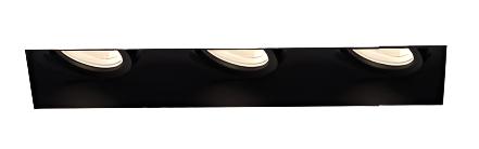 Eurofase Lighting TGO3TL01RGRGG1035WCL 30W Tango LED w/o Gimbal Trim, 3-Light, Wide, 120V-277V, 3500K, Black, Clear Finish