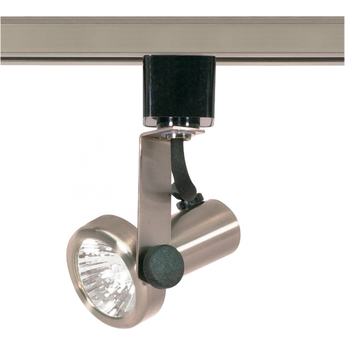 Nuvo TH323 1-Light MR16 Track Head, Gimbal Ring, GU10 Base, 50W, Brushed Nickel Finish