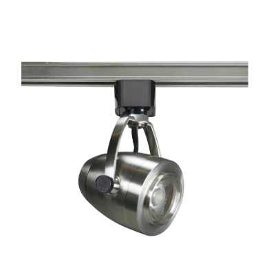 Nuvo TH415 1 Light - LED - 12W Track Head Light - Pinch back shape - Brushed Nickel - 24 Deg. Beam