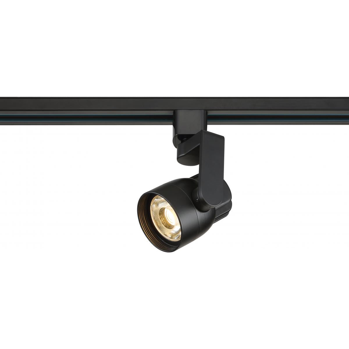 Nuvo TH424 12W LED Track Head with Angle Arm - 36° Beam, 3000K Warm White, Black Finish, 120V Dimmable, cETLus Dry-Rated