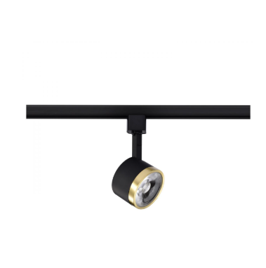 Nuvo TH645 12 Watt LED Track Head Light Round 3000K Matte Black and Brushed Brass Finish