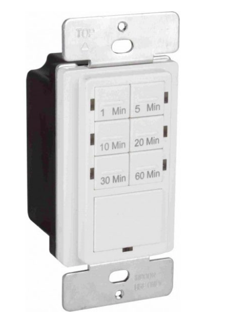 Orbit TIE-7B Timer, 7-Button Preset Time Delay (1/5/10/20/30/60 Minute) Wall Switch – White