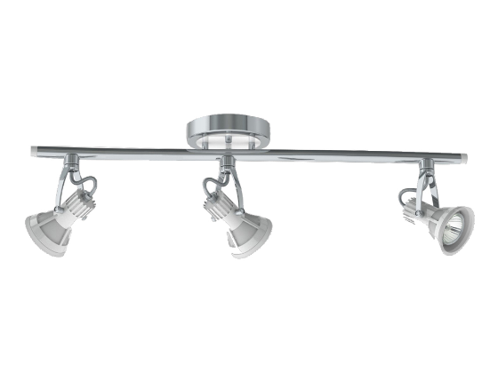 Eurofase Lighting TK-3VTX3-02 Vortex Track 3 Light Chrome Finish