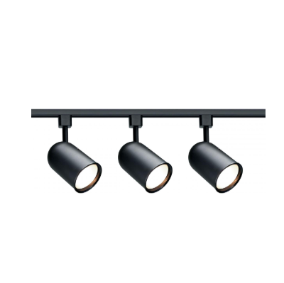 Nuvo TK323 3 Light - R30 - Bullet Cylinder Track Kit Light - 4 foot Track - Black Finish