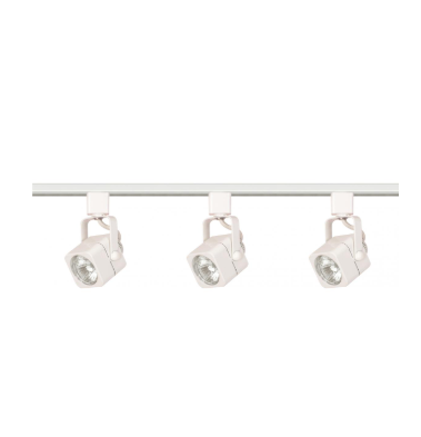 Nuvo TK345 3 Light - MR16 - Square Track Kit Light - 4 foot Track - Line Voltage - White Finish