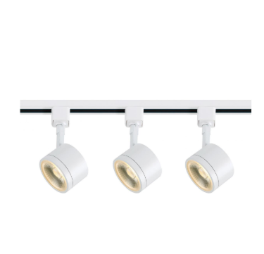 Nuvo TK403 LED Track Lighting Kit Light- 12 Watt LED - 3000K - 4 foot Track - 36 degree - Round shape - White finish