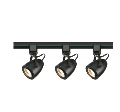 Nuvo TK414 LED Track Lighting Kit Light - 12 Watt LED - 3000K - 4 foot Track - 36 degree - Pinch back shape - Black finish
