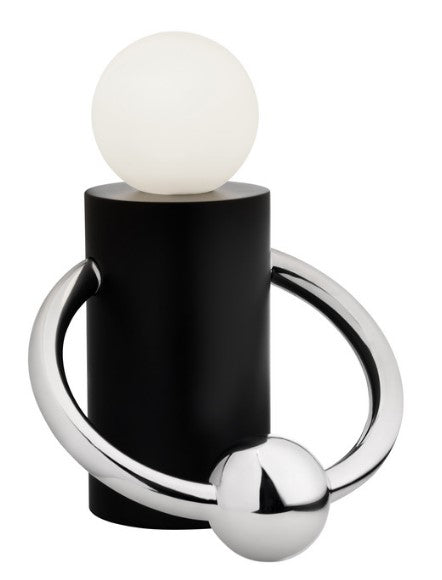 Kuzco Ligting TL73708-MB/CH Septum 8-in Matte Black/Chrome LED Table Lamp Light