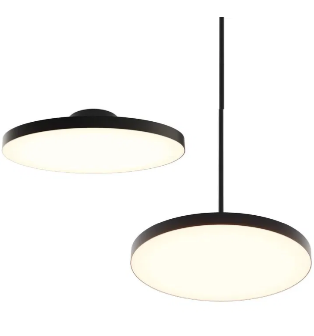 Dals Lighting TLPF21-CC-UNV-BK 21 Inch 2-in-1 LED Pendant and Flush Mount Light 120-347V, 5CCT