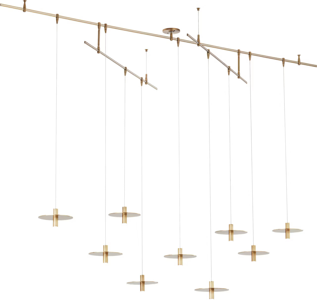 Visual Comfort Modern Collection 700PNT9NB-LED930S Mini Ponte LED Chandelier Natural Brass