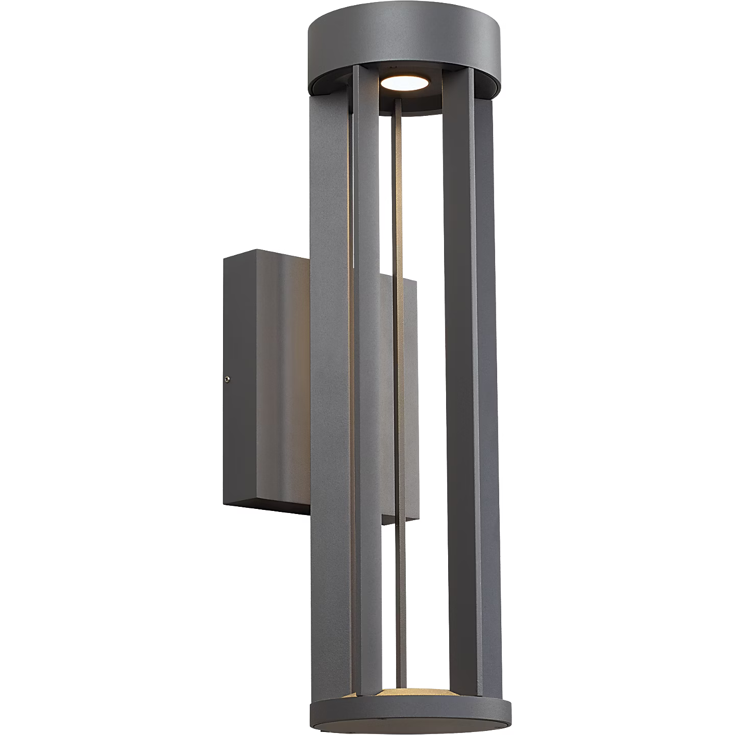 Visual Comfort Modern Collection 700OWTUR84018CHUNVS Sean Lavin Turbo 18" LED Outdoor Wall Light Charcoal 4000K