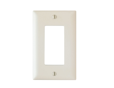 Wattstopper TP26LA Thermoplastic 1-Gang Decorator Wall Plate, Light Almond Finish