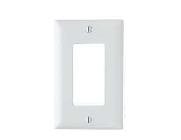 Wattstopper TP26W Thermoplastic 1-Gang Decorator Wall Plate, White Finish