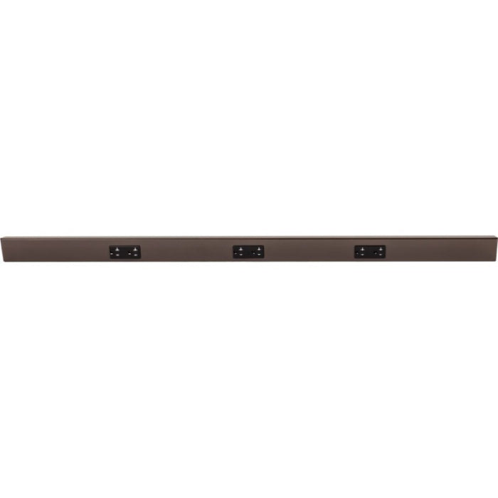 Task Lighting TR42-3BD-P-BZ 42" Angled Power Strip - 3 Black Duplex Receptacles - Bronze