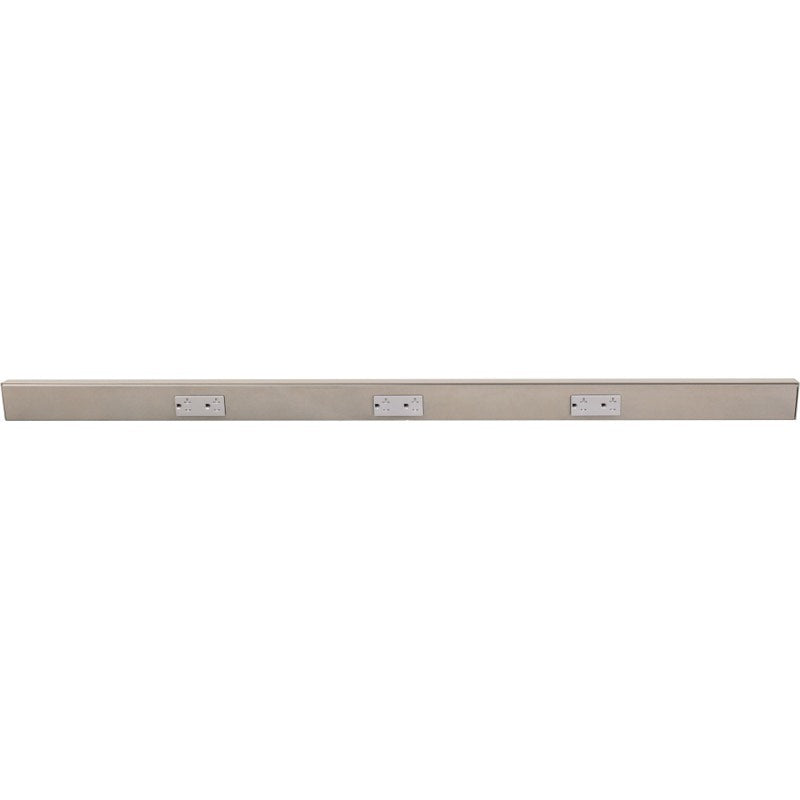 Task Lighting TR48-3GDSN-6PK 48" Angled Power Strip - 3 Gray Duplex Receptacles - Satin Nickel Finish, Pack of 6