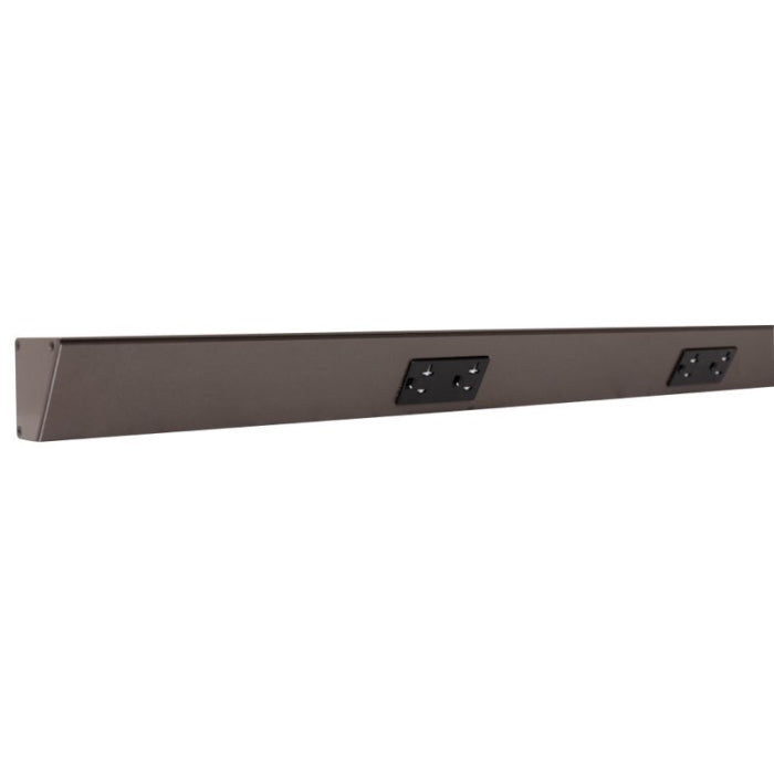 Task Lighting TR60-4BD-P-BZ 60" Angled Power Strip - 4 Black Duplex Receptacles - Bronze