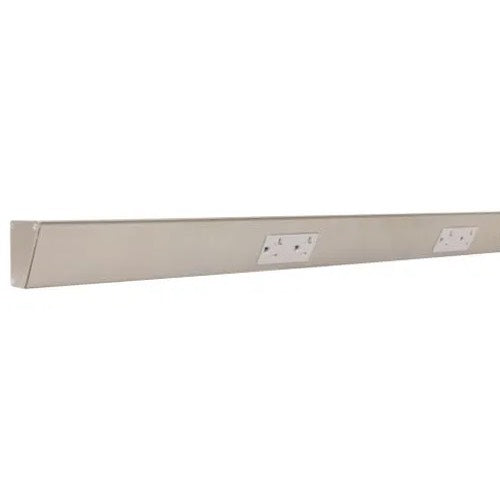 Task Lighting TR72-4GD-P-SN 72" Angled Power Strip - 4 Gray Duplex Receptacles - Satin Nickel Finish