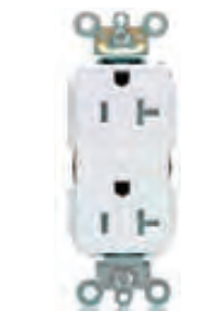 Task Lighting TRO-20A-REC-W 20amp Tamper Resistant Receptacle White Finish