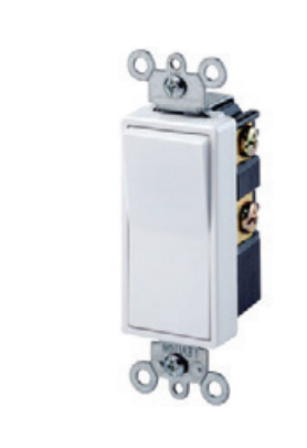 Task Lighting TRO-SPS-W Decora Style 15amp Single Pole Rocker Switch In White Finish