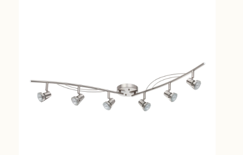 Westgate TRPK-6L-GU10-30K-BN LED Track 6 Light GU10 Watt 6x6.5W, Lumens 6x500lm, CCT 3000K Brushed Nickel Finish