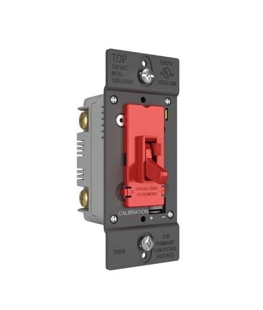 Wattstopper TSDLV703PRED TradeMaster® Toggle Slide Dimmer Low Voltage Single Pole/3-Way, 700VA, Red